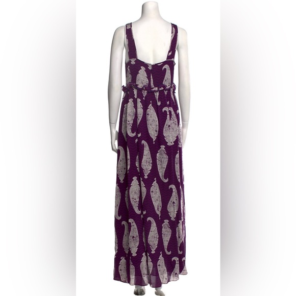 Tory Burch Purple Paisley Print Maxi Dress - size 2 - Picture 7 of 8